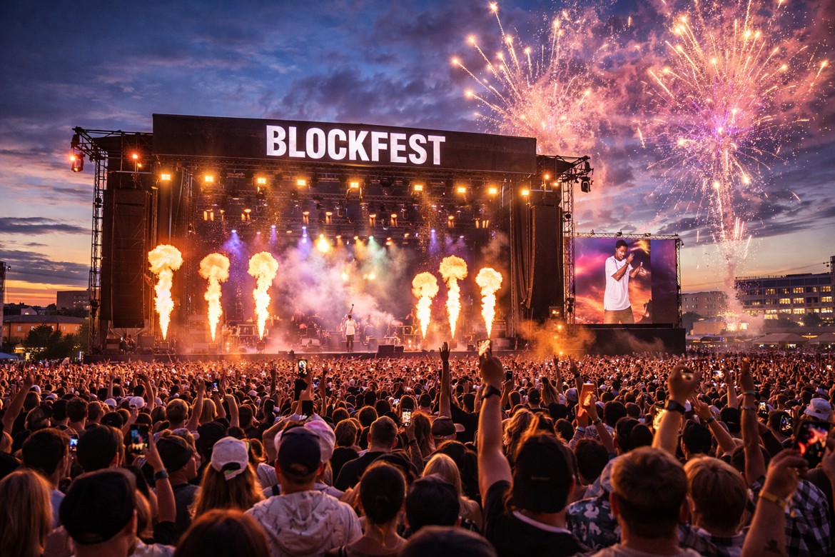 Blockfestin energiaa ja väriloistoa.