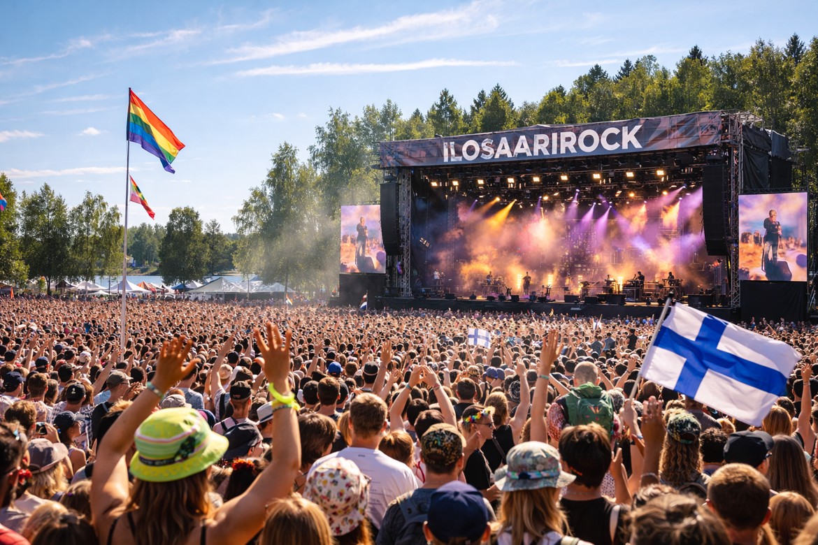 Ilosaarirock festivaali Joensuussa.