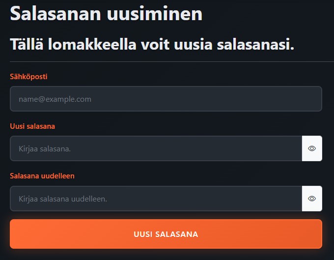 Salasanan uusiminen